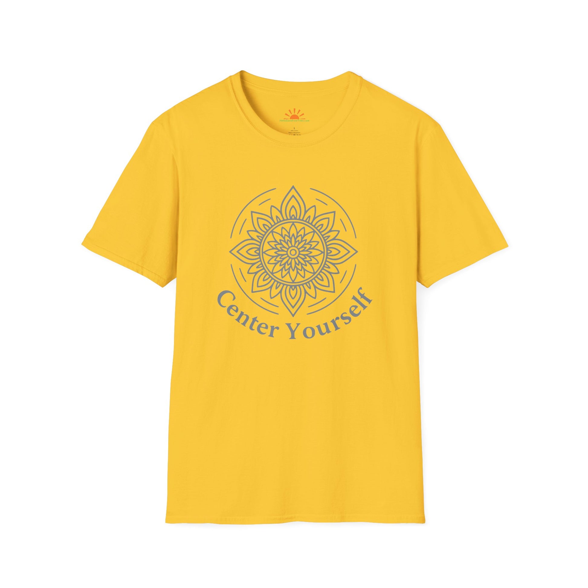 Center Yourself T-Shirt – Yoga Meditation Mandala Graphic Tee - Hello Sunshine Tees