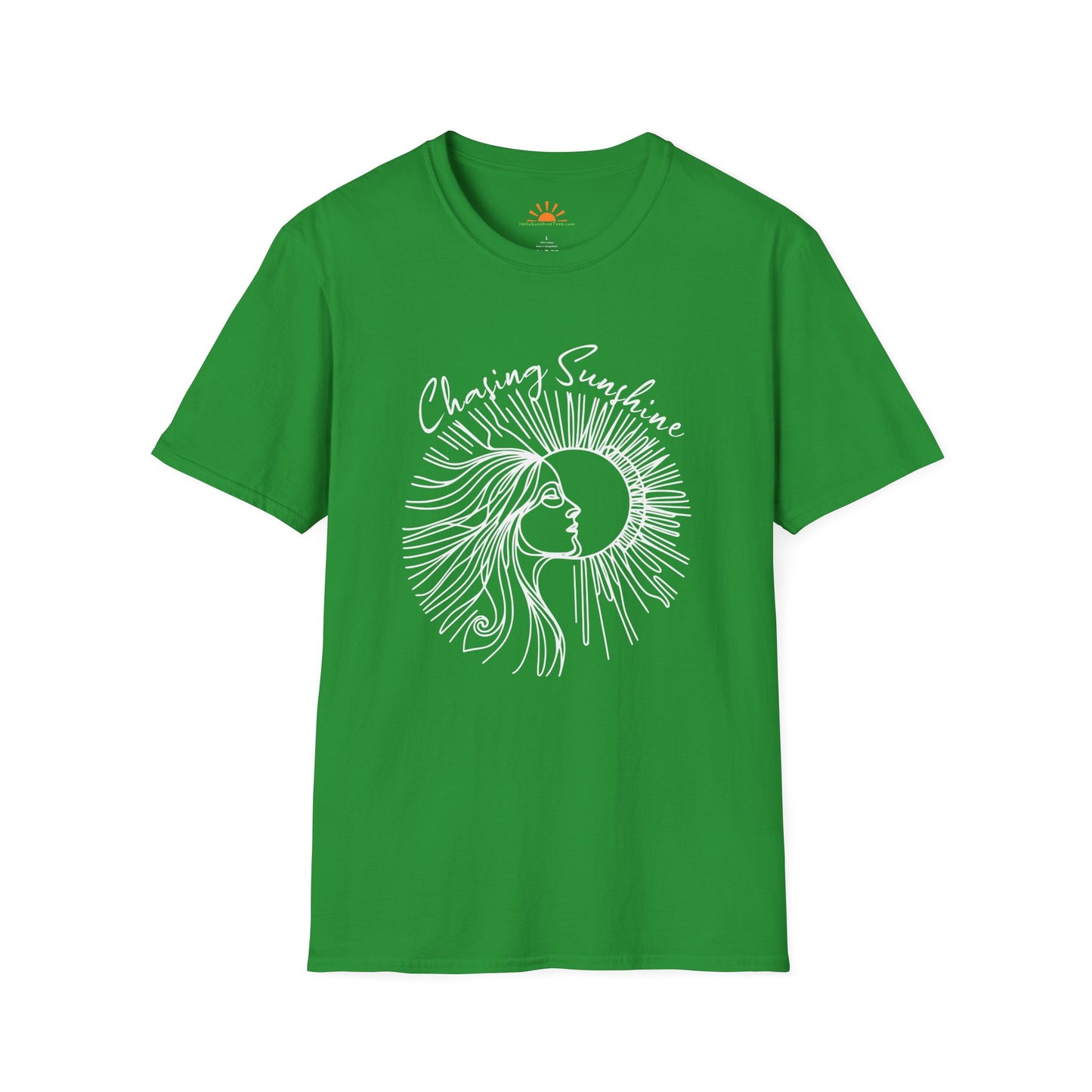 Chasing Sunshine T-Shirt – Boho Sun Graphic Tee, Positivity & Mindfulness Shirt - Hello Sunshine Tees