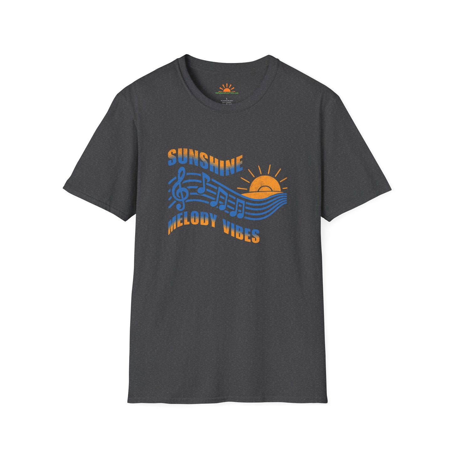 Sunshine & Melody Vibes | Positive Vibes T-Shirt – Grunge Texture - Hello Sunshine Tees