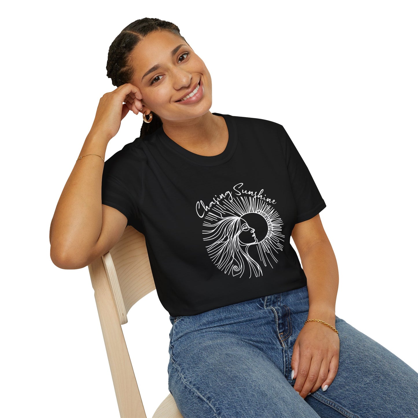 Chasing Sunshine T-Shirt – Boho Sun Graphic Tee, Positivity & Mindfulness Shirt