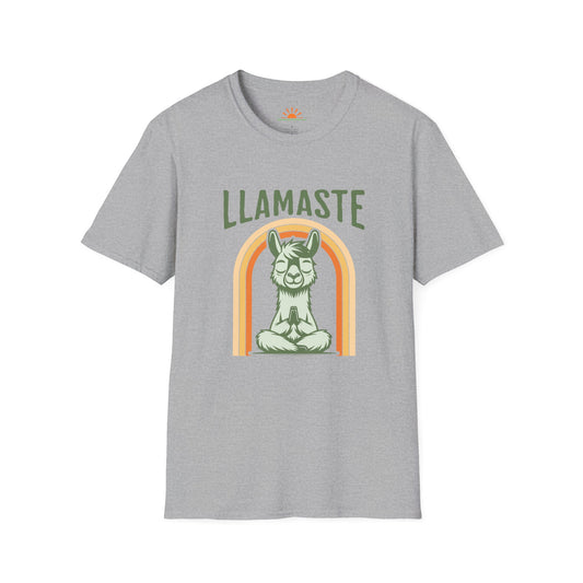 Llamaste Yoga Shirt – Funny Meditation Tee – Grunge Texture - Hello Sunshine Tees