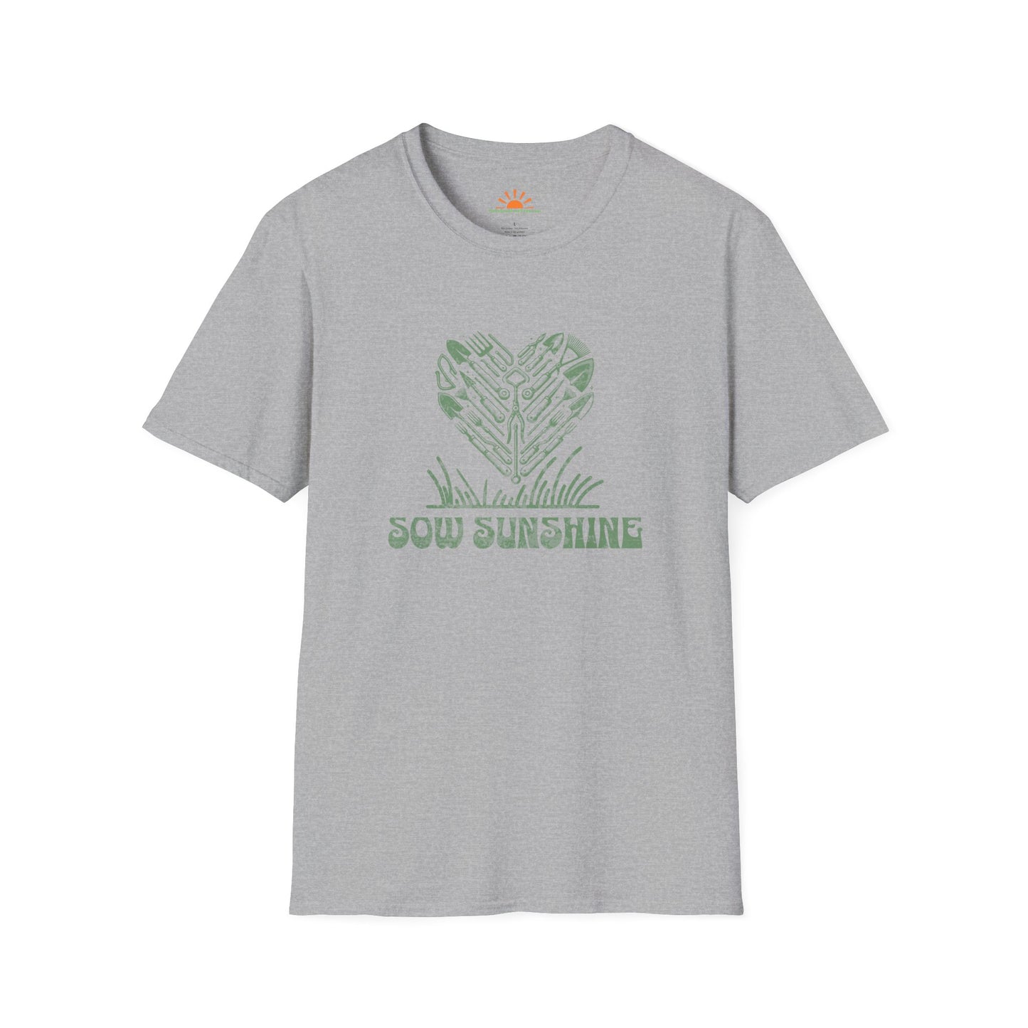 Plant Lover Shirt – Sow Sunshine Positive Vibes Tee – Grunge Texture - Hello Sunshine Tees