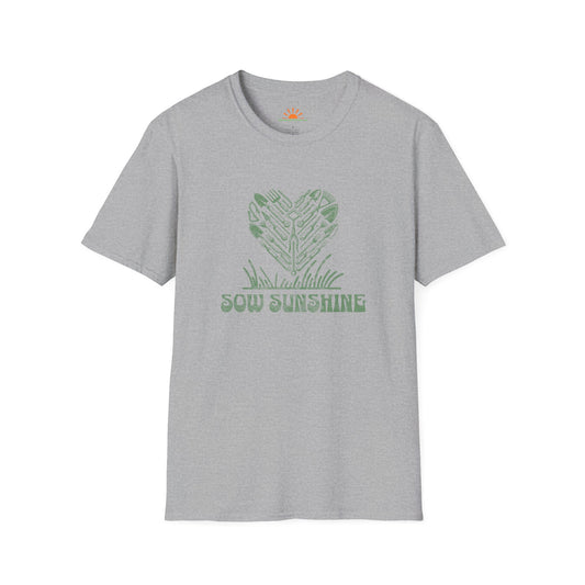 Plant Lover Shirt – Sow Sunshine Positive Vibes Tee – Grunge Texture - Hello Sunshine Tees