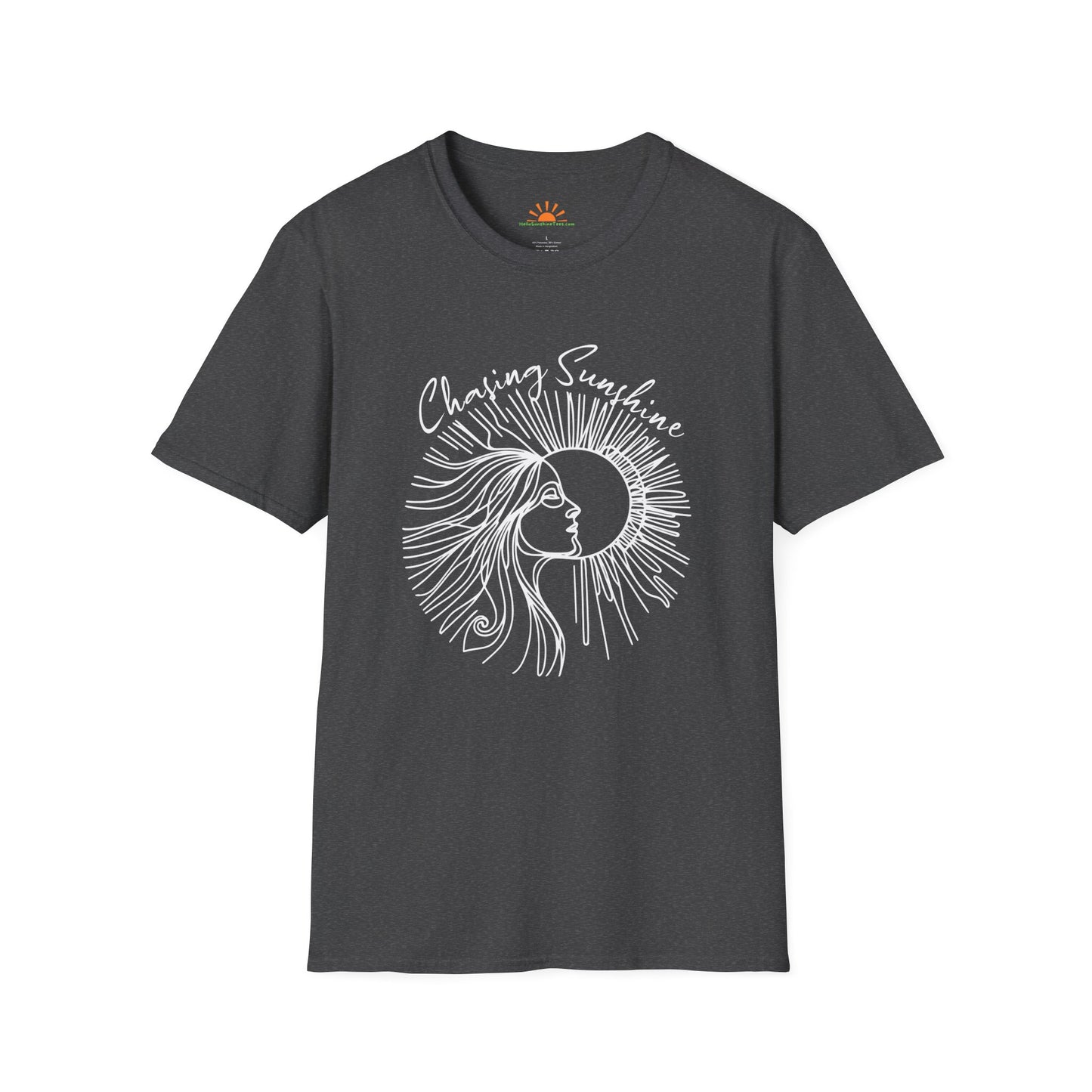 Chasing Sunshine T-Shirt – Boho Sun Graphic Tee, Positivity & Mindfulness Shirt - Hello Sunshine Tees