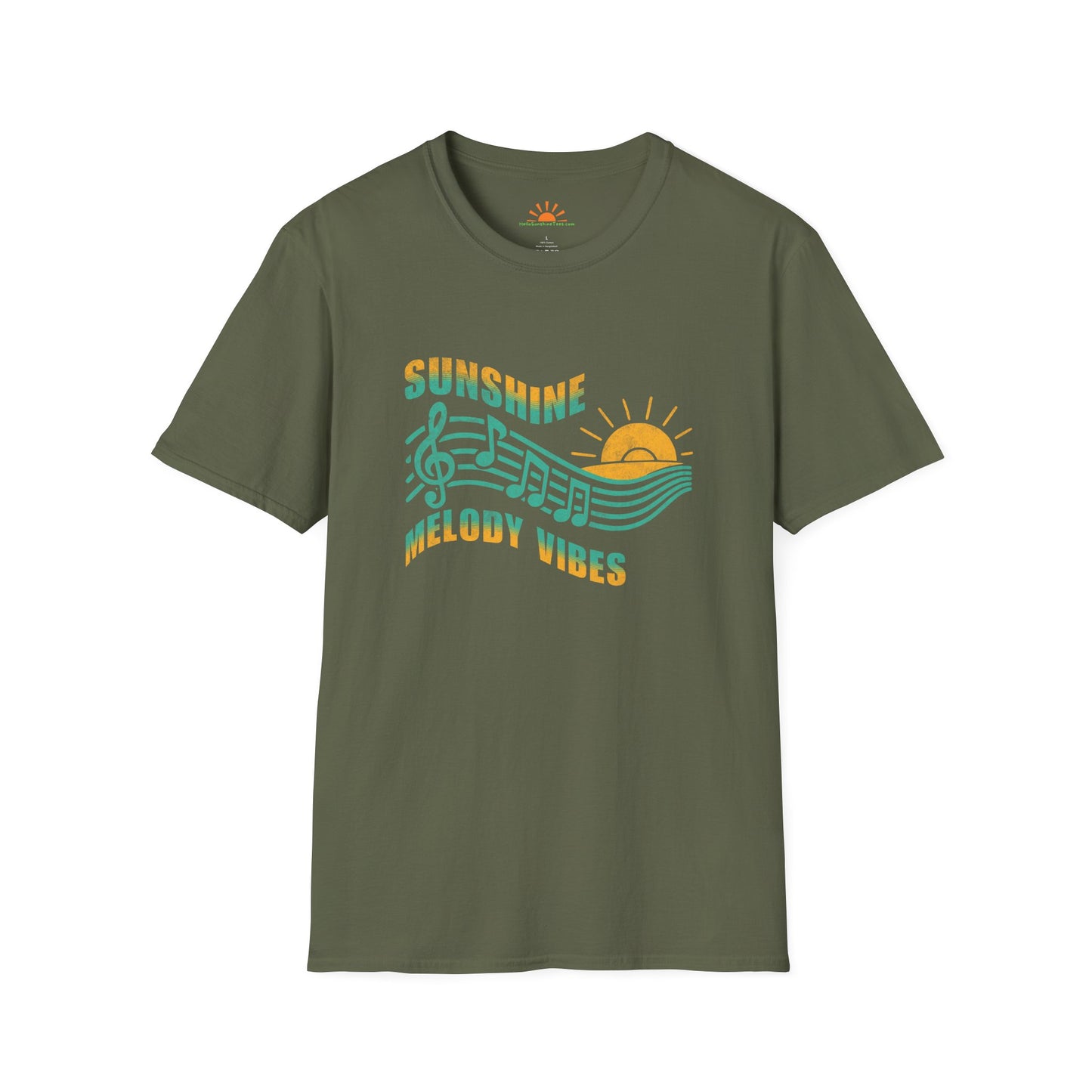 Sunshine & Melody Vibes | Positive Vibes T-Shirt – Grunge Texture - Hello Sunshine Tees