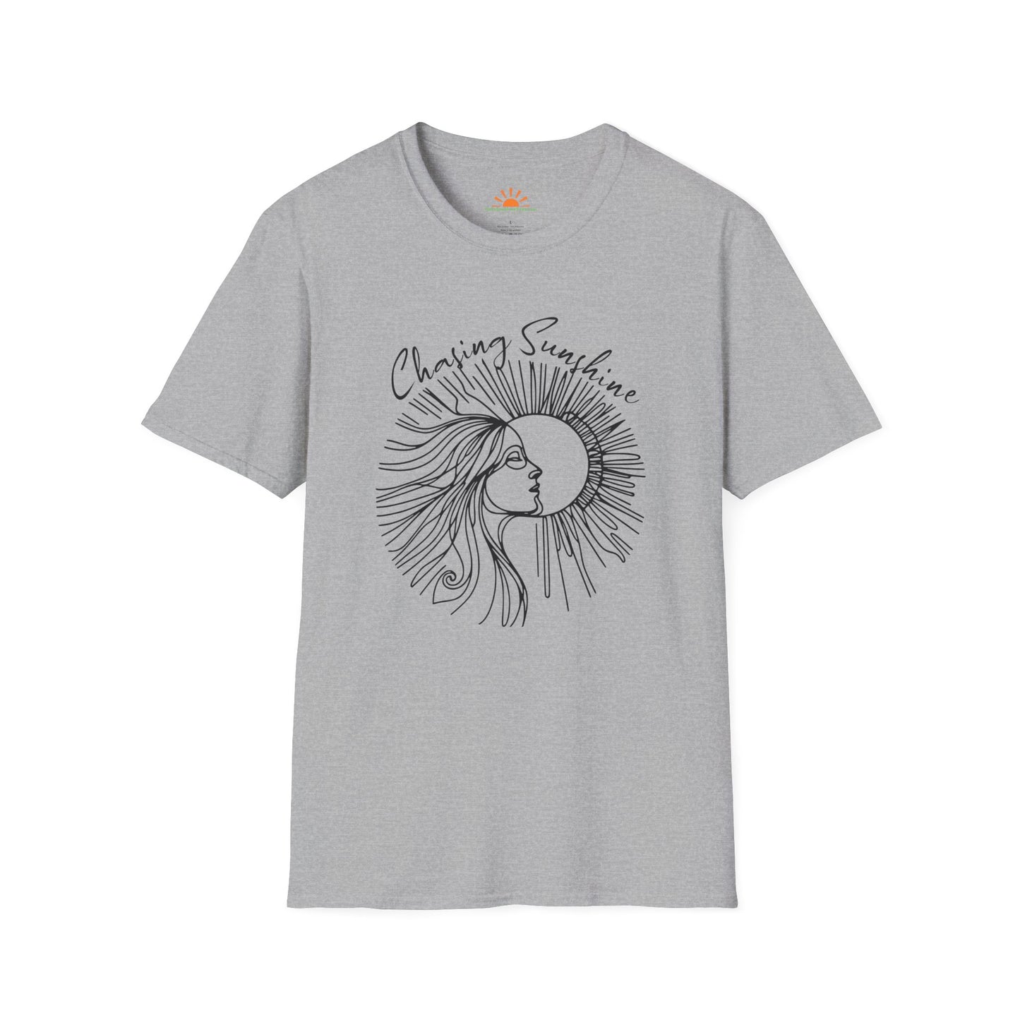 Chasing Sunshine T-Shirt – Boho Sun Graphic Tee, Positivity & Mindfulness Shirt - Hello Sunshine Tees