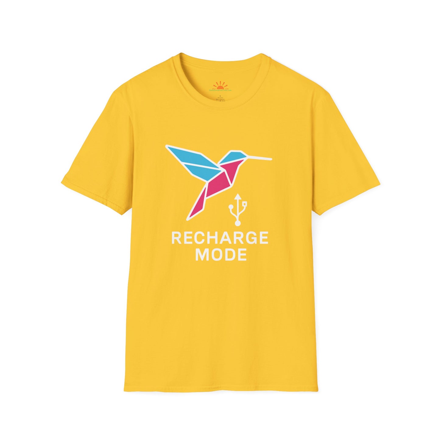 Recharge Mode Tee – Positive Energy Graphic Shirt - Hello Sunshine Tees