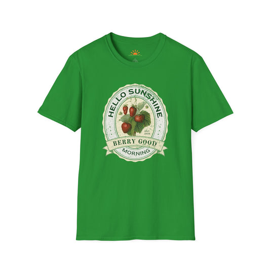 Vintage Fruit T-Shirt – Hello Sunshine Berry Good Morning Tee – Grunge Texture - Hello Sunshine Tees