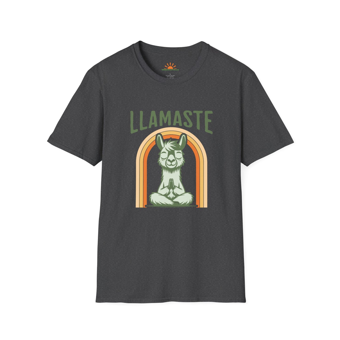 Llamaste Yoga Shirt – Funny Meditation Tee – Grunge Texture - Hello Sunshine Tees