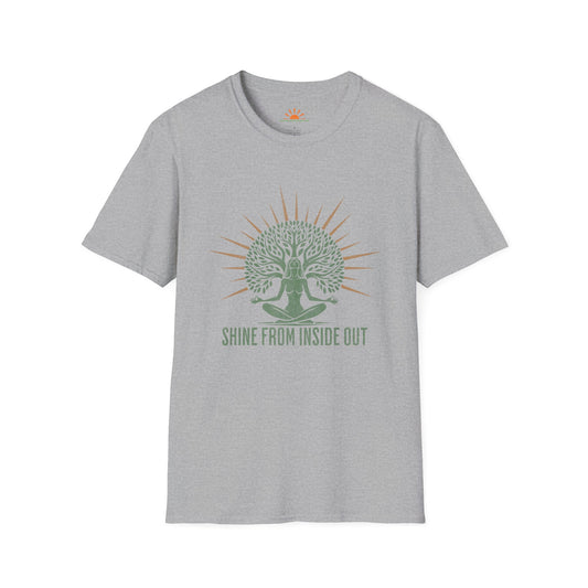 Shine from the Inside Out Shirt – Positive Vibes Tee for Women – Mindful, Uplifting, Mental Health T-Shirt