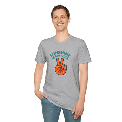 Sunshine Is My Vibe Shirt – Retro Peace Sign Graphic Tee