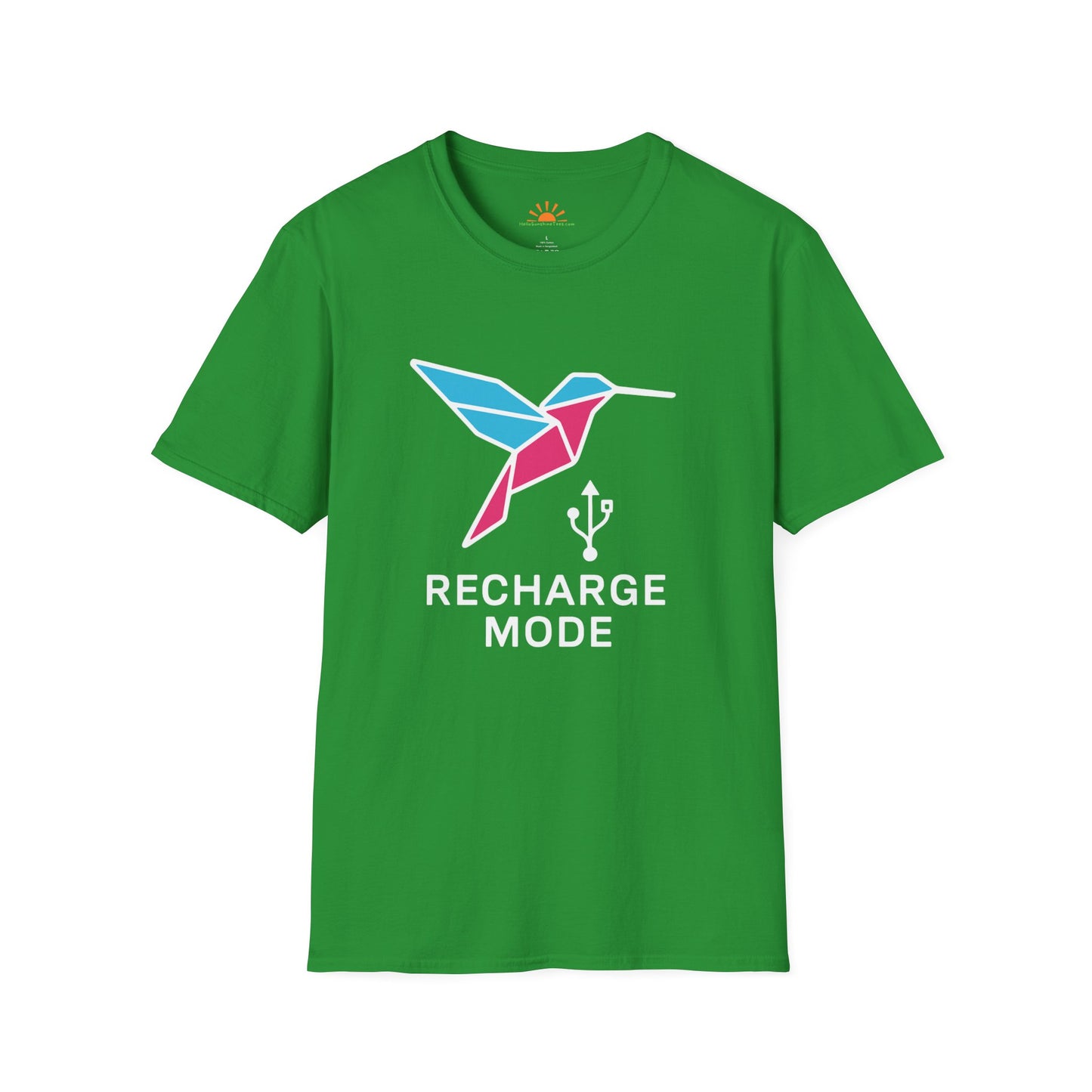 Recharge Mode Tee – Positive Energy Graphic Shirt - Hello Sunshine Tees