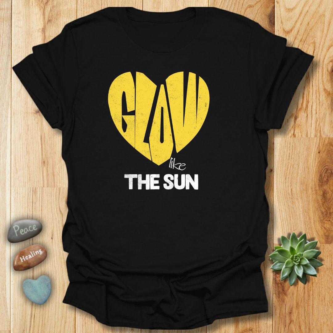 Glow Like the Sun | Positive Vibes T-Shirt – Grunge Texture
