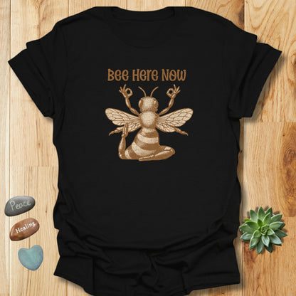 Bee Here Now T-Shirt – Grunge Texture