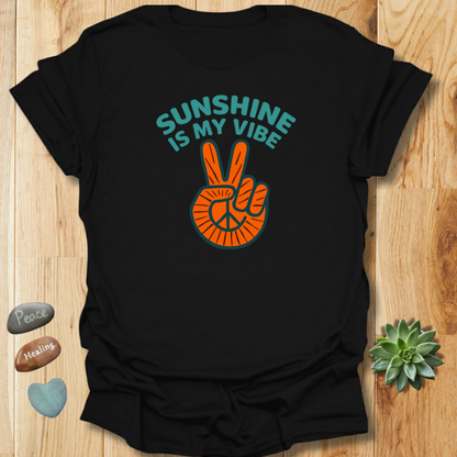 Sunshine Is My Vibe Shirt – Retro Peace Sign Graphic Tee