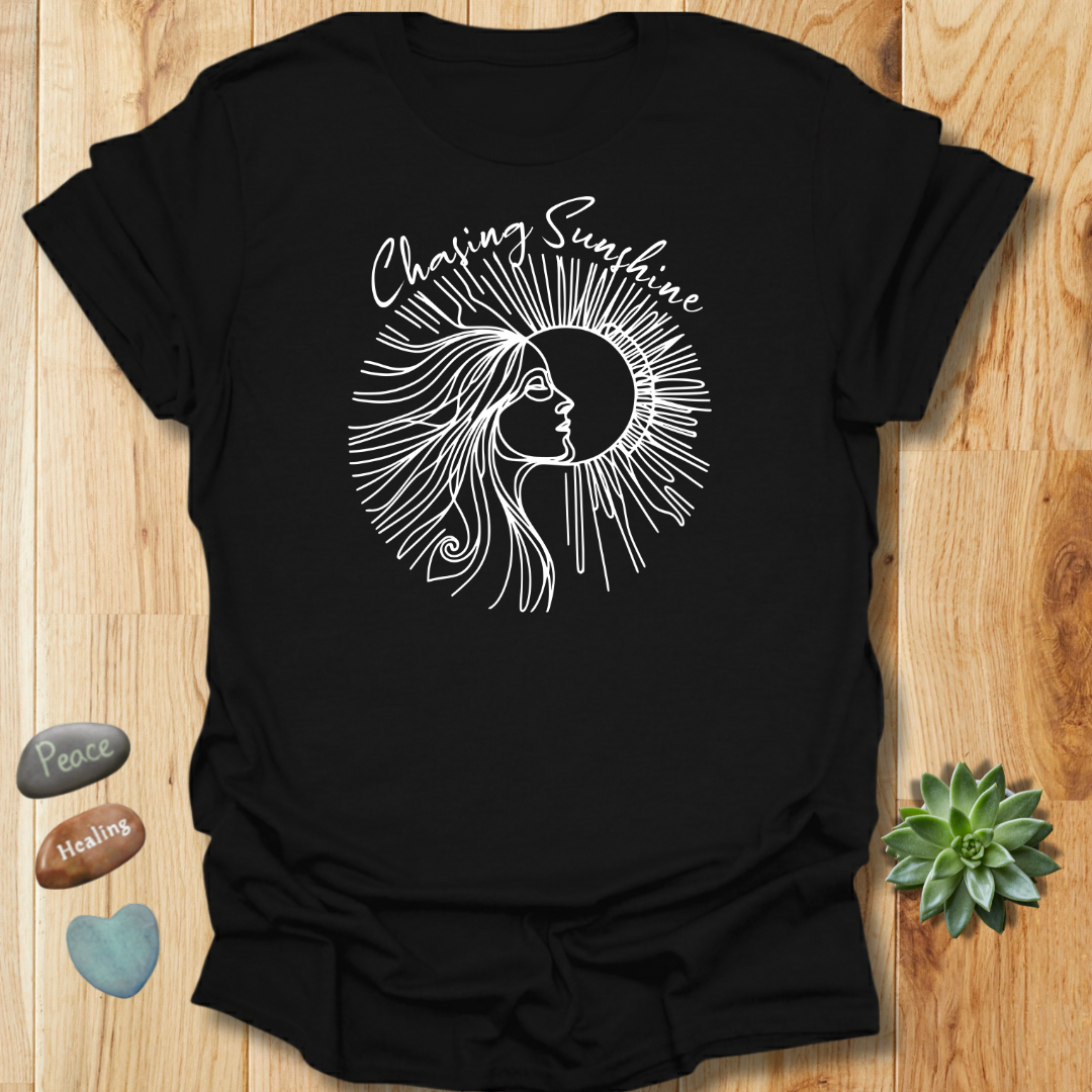 Chasing Sunshine T-Shirt – Boho Sun Graphic Tee, Positivity & Mindfulness Shirt