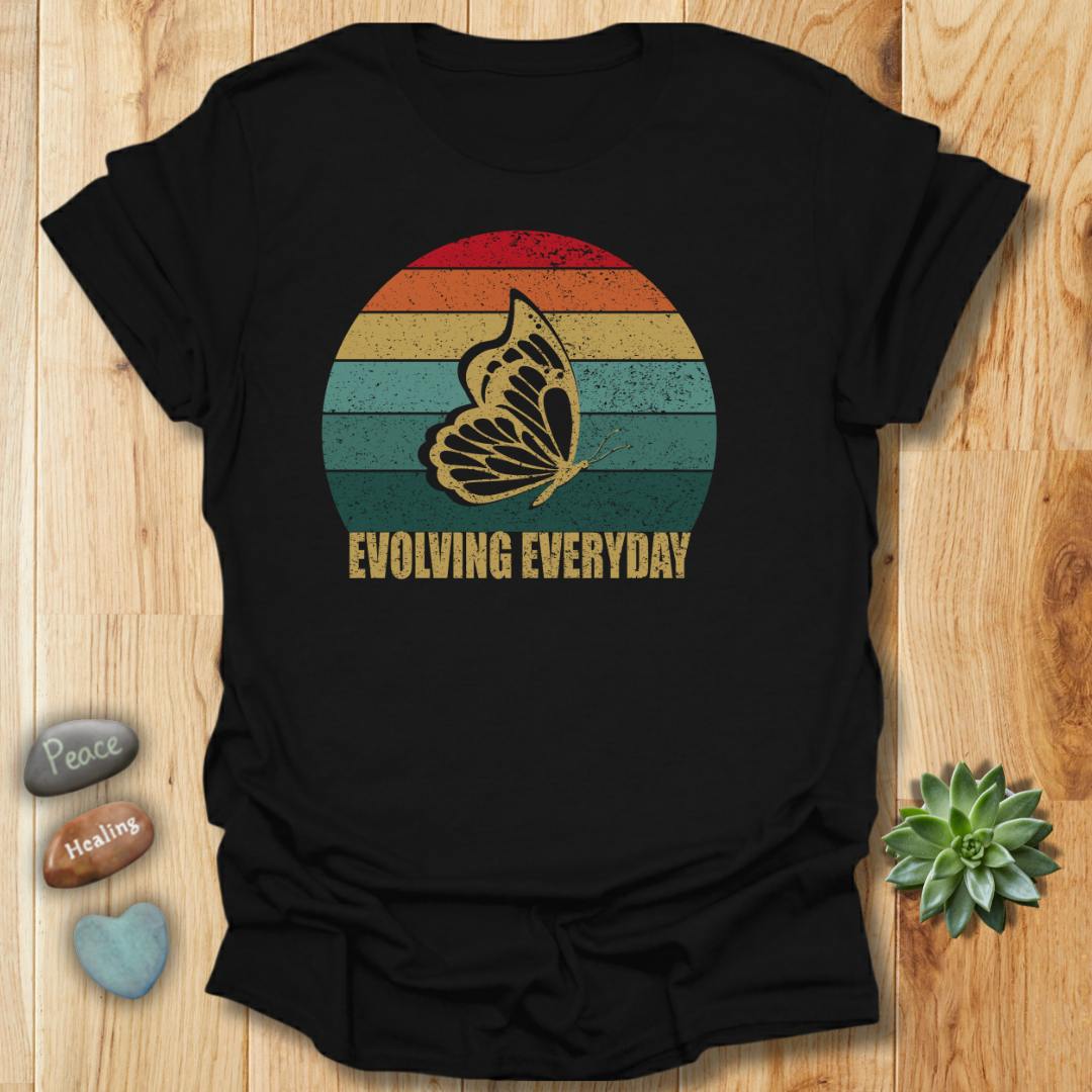 Evolving Everyday Butterfly T-Shirt– Grunge Texture