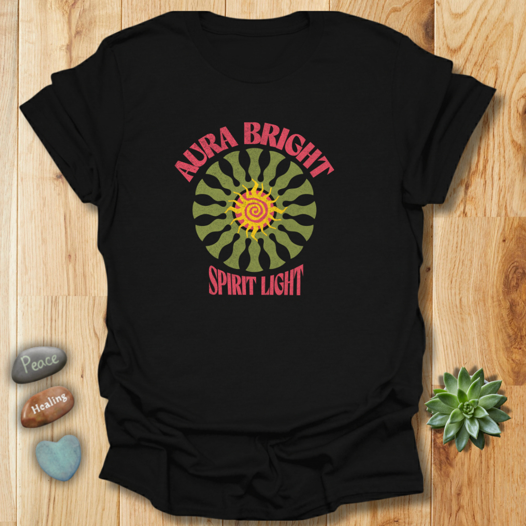 Retro Aura Bright Spirit Light T-Shirt – Grunge Texture