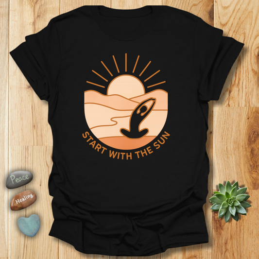 Start With The Sun Shirt – Retro Sunrise Explorer Tee