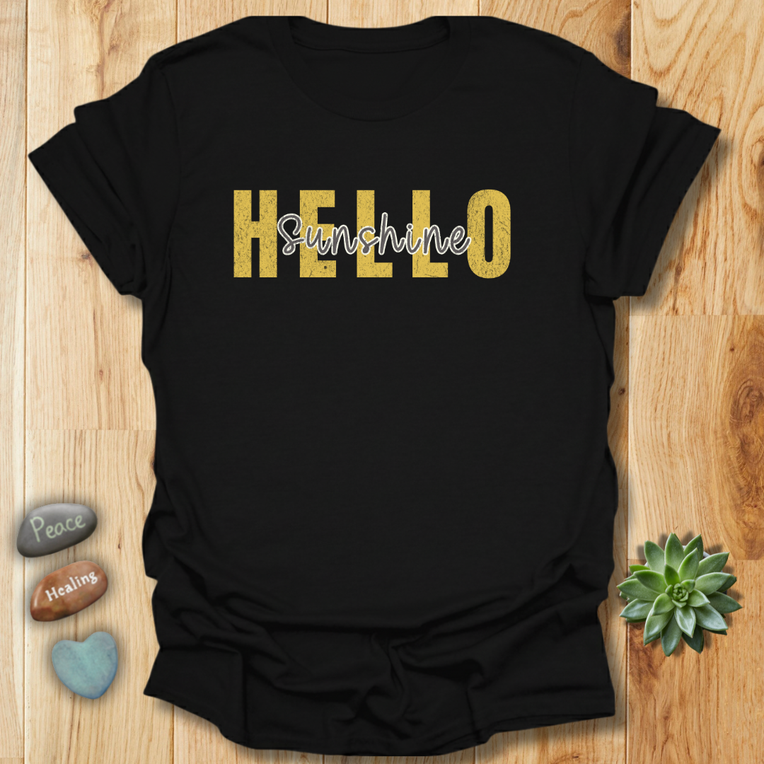 Hello Sunshine T-Shirt – Grunge Texture