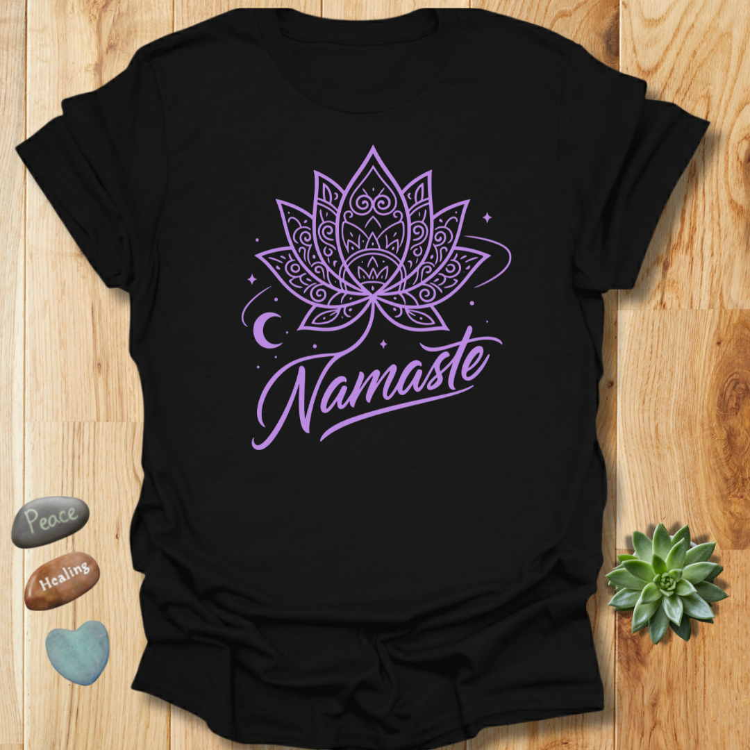 Namaste Lotus Flower Spiritual Yoga T-Shirt