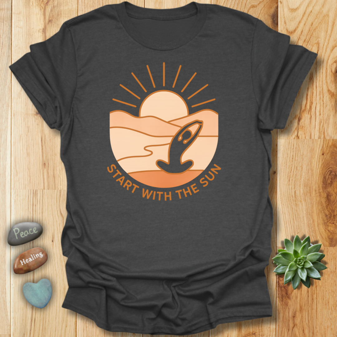 Start With The Sun Shirt – Retro Sunrise Explorer Tee