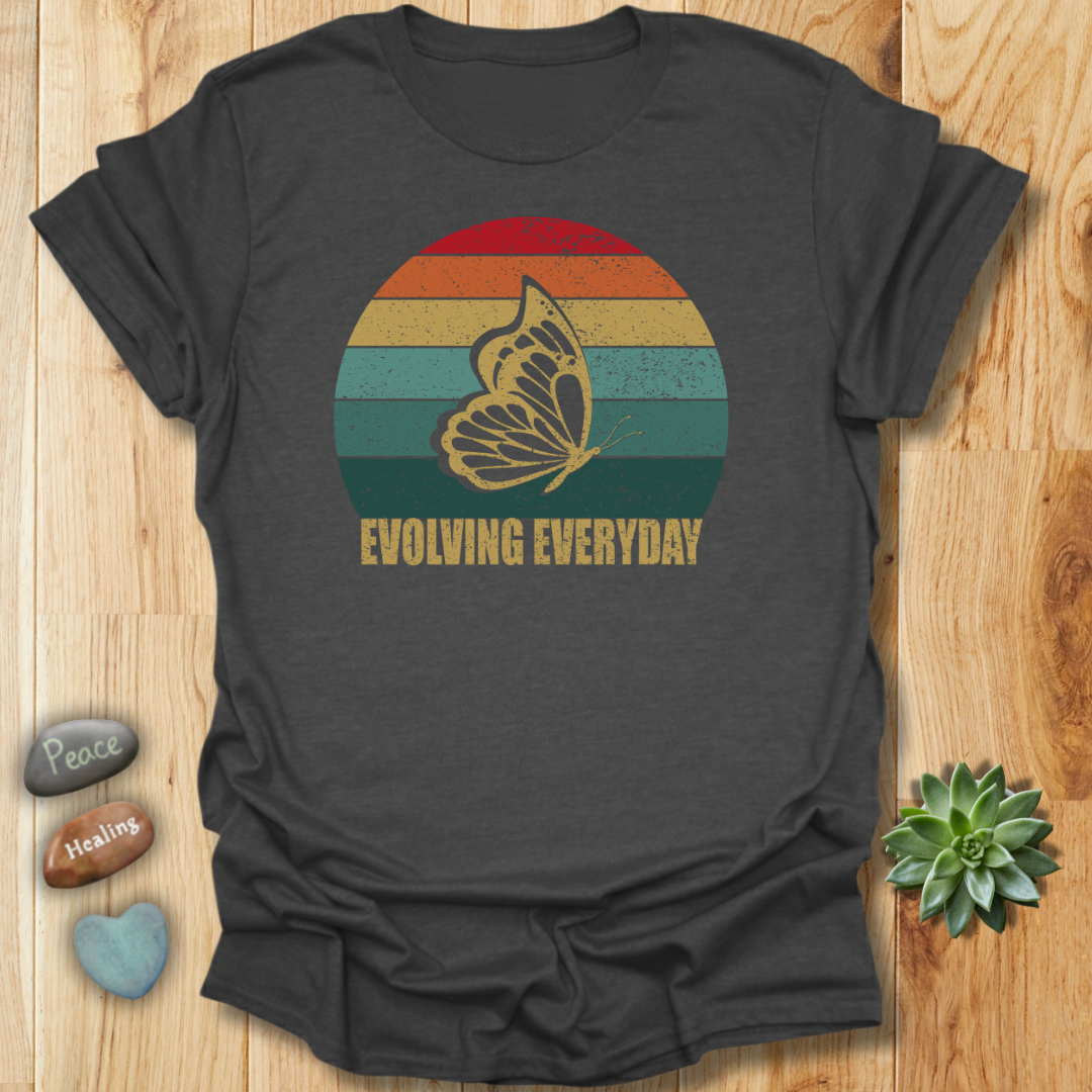Evolving Everyday Butterfly T-Shirt– Grunge Texture