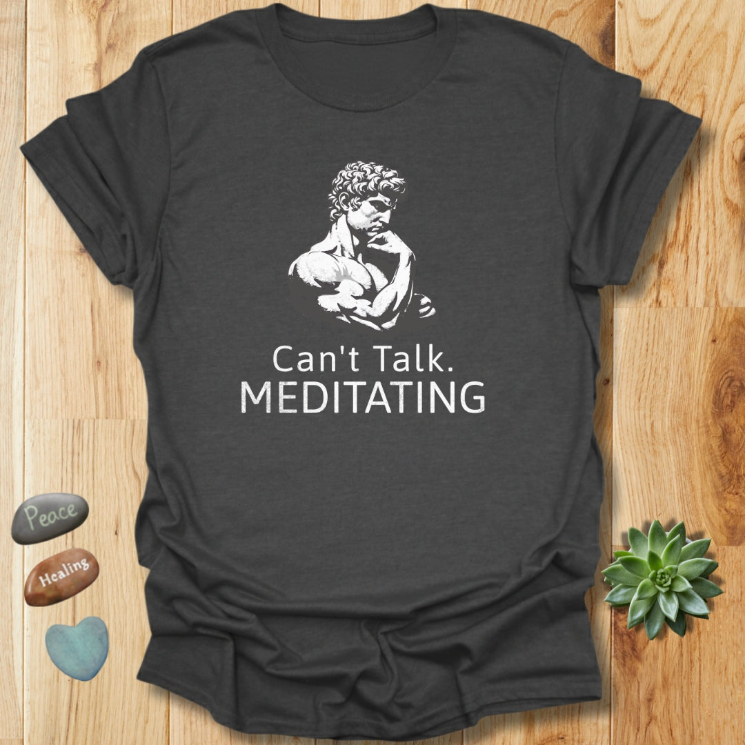 The Thinker Meditating T-Shirt – Grunge Texture