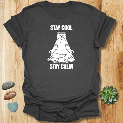 Stay Cool Stay Calm Polar Bear Grunge T-Shirt