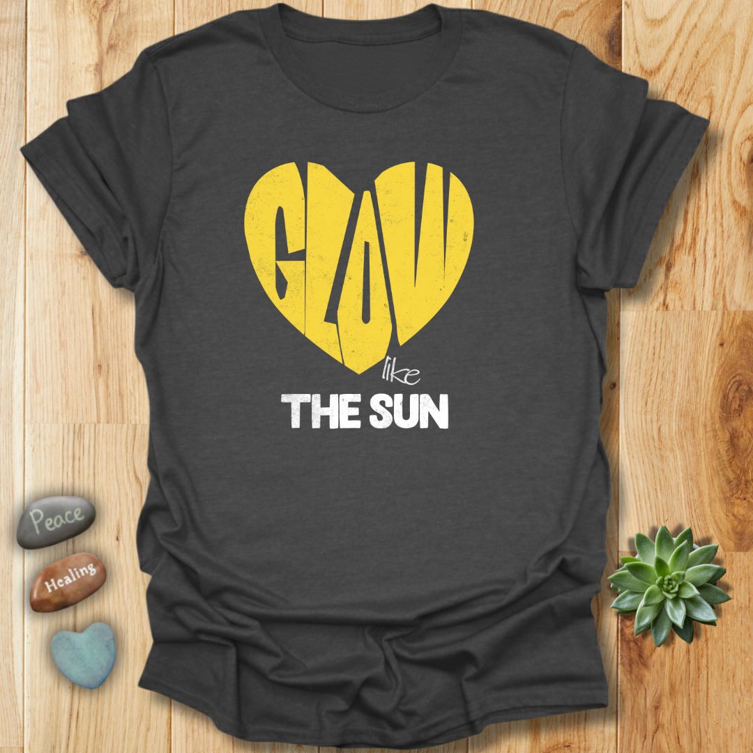 Glow Like the Sun | Positive Vibes T-Shirt – Grunge Texture