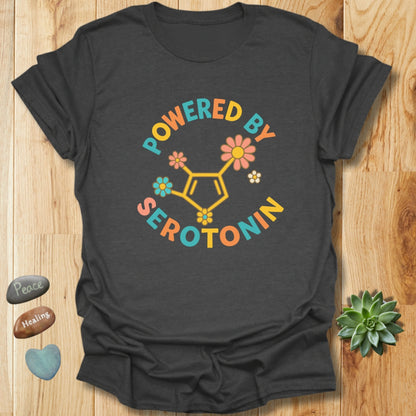 Powered by Serotonin T-Shirt – Retro Positive Vibes Tee