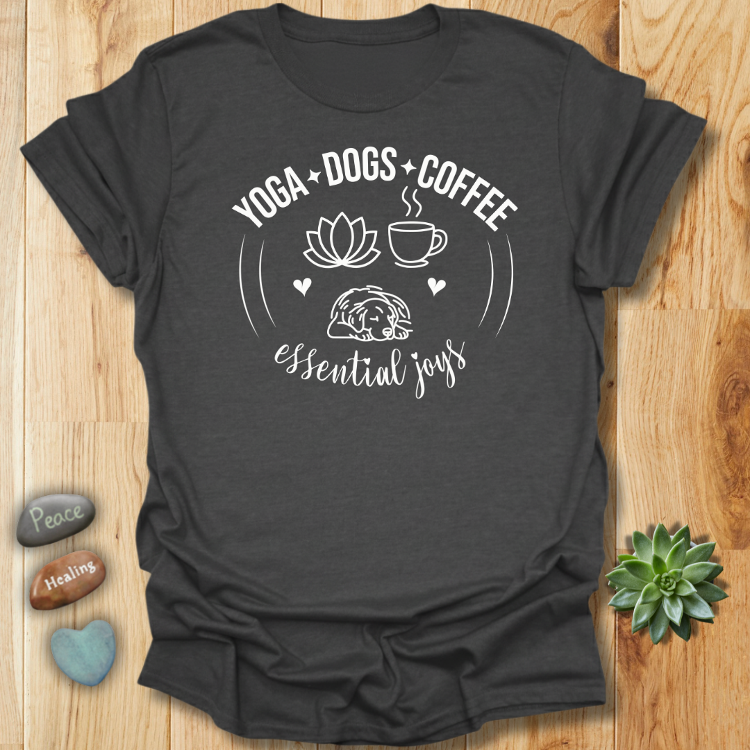 Yoga Dogs Coffee T-Shirt