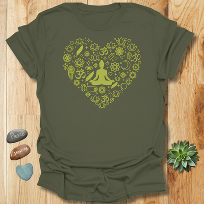 Yoga Heart Mandala T-Shirt