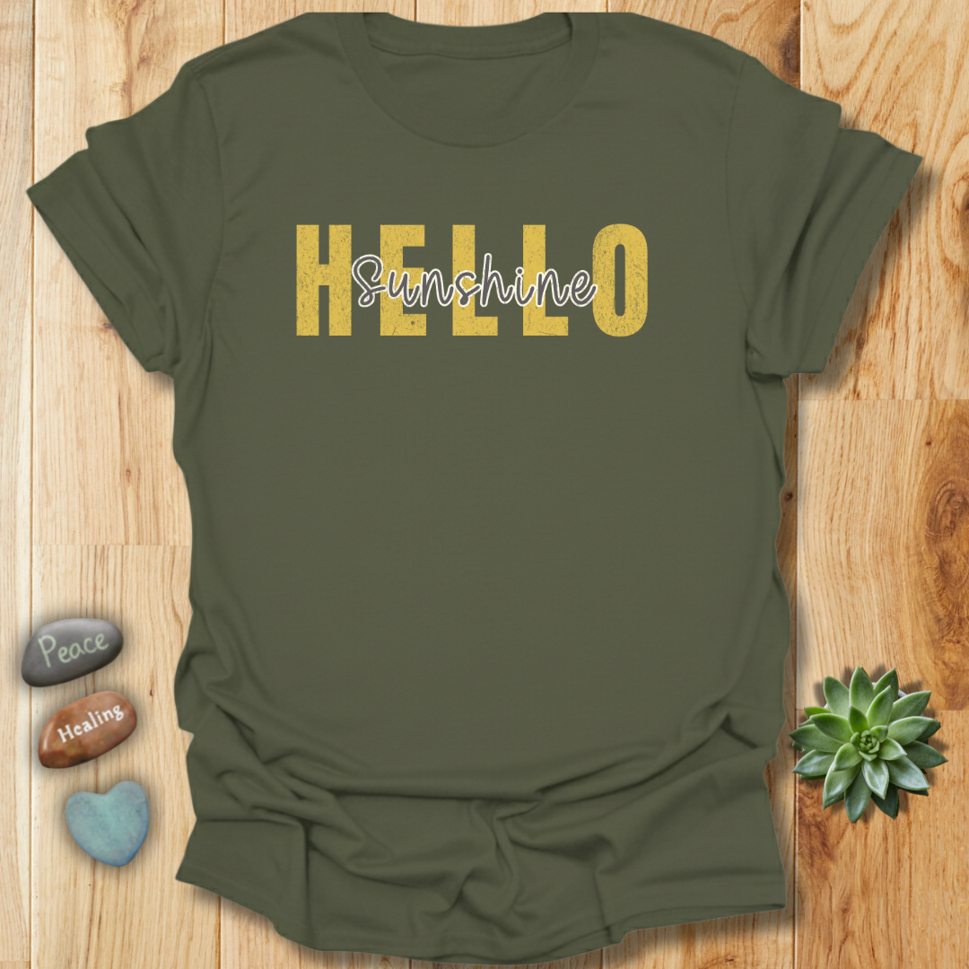 Hello Sunshine T-Shirt – Grunge Texture