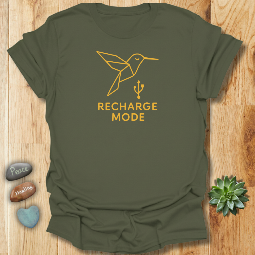 Recharge Mode Tee – Positive Energy Graphic Shirt
