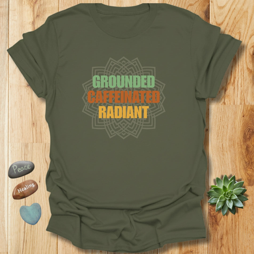 Grounded Caffeinated Radiant Mandala T-Shirt