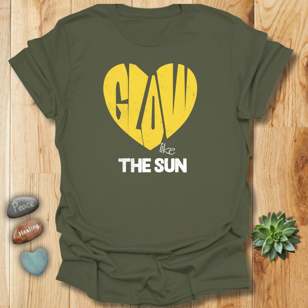Glow Like the Sun | Positive Vibes T-Shirt – Grunge Texture
