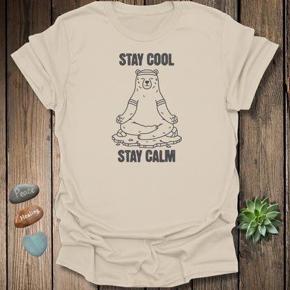 Stay Cool Stay Calm Polar Bear Grunge T-Shirt