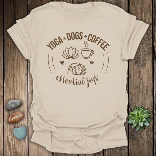 Yoga Dogs Coffee T-Shirt