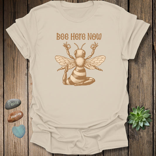 Bee Here Now T-Shirt – Grunge Texture