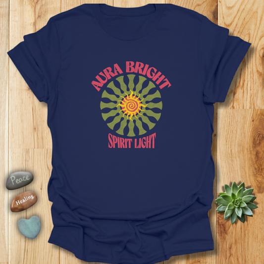 Retro Aura Bright Spirit Light T-Shirt – Grunge Texture