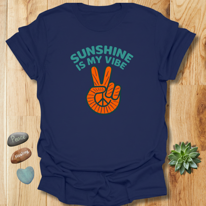 Sunshine Is My Vibe Shirt – Retro Peace Sign Graphic Tee