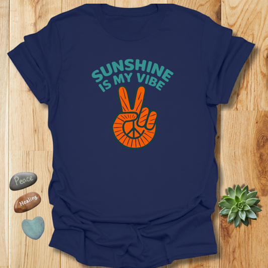 Sunshine Is My Vibe Shirt – Retro Peace Sign Graphic Tee