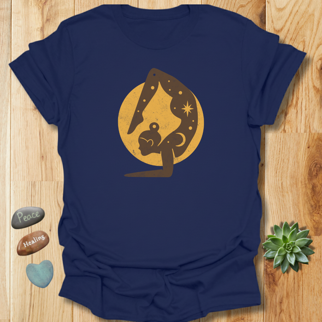 Cosmic Yoga Grunge Texture T-Shirt