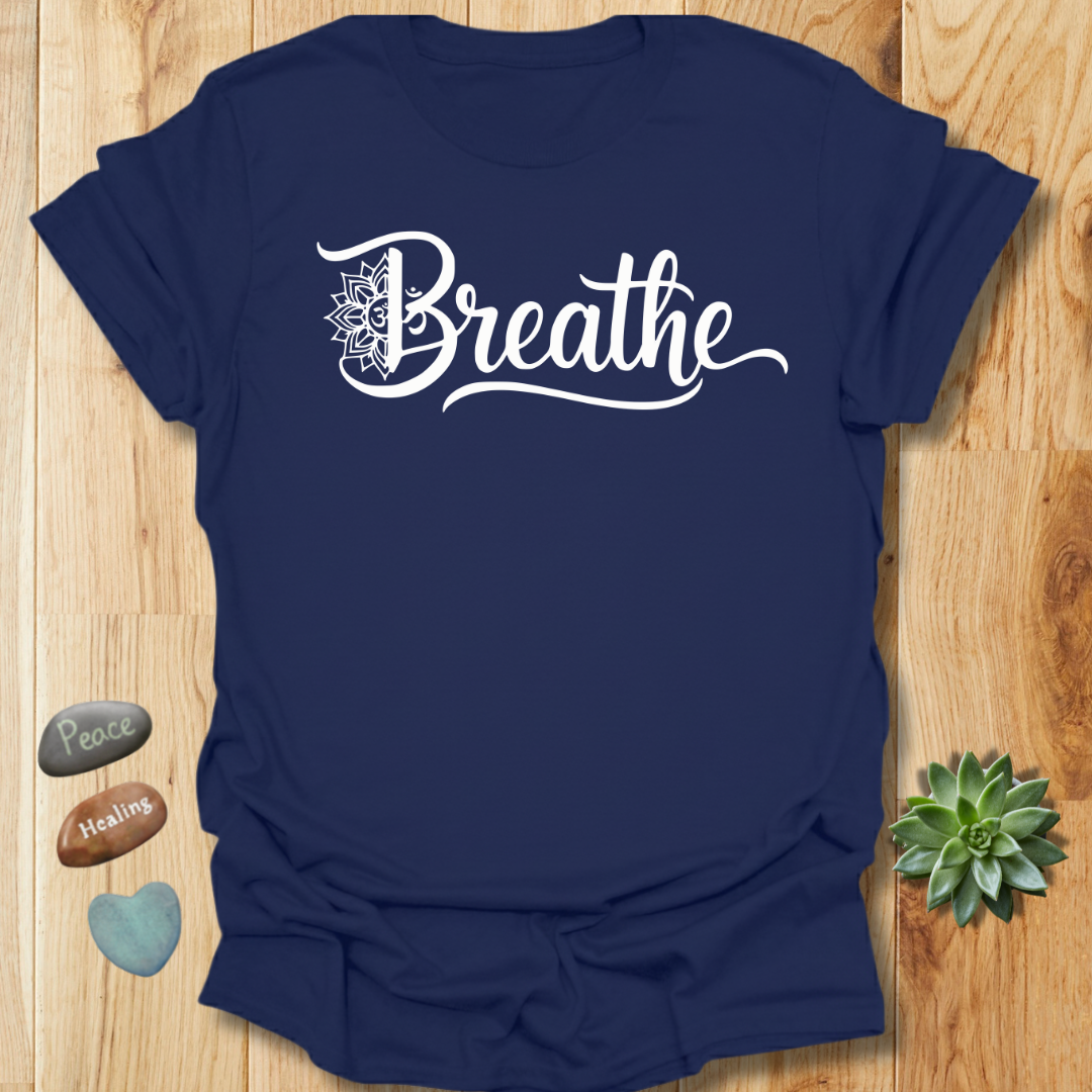 Breathe Mandala Lotus Om Yoga T-Shirt