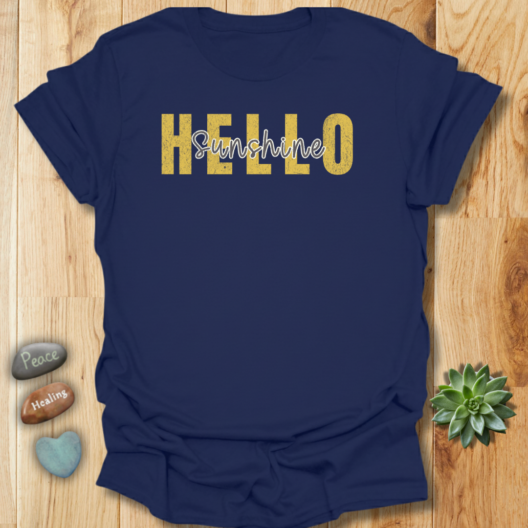 Hello Sunshine T-Shirt – Grunge Texture