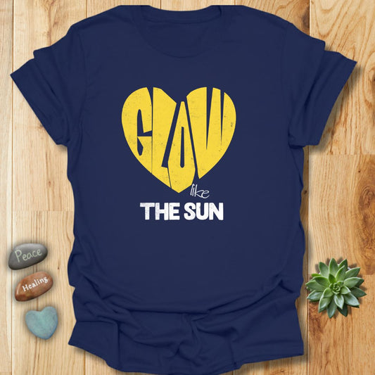 Glow Like the Sun | Positive Vibes T-Shirt – Grunge Texture