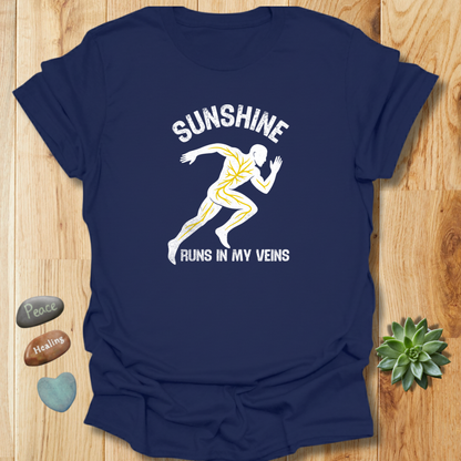 Sunshine Runs in My Veins T-Shirt – Grunge Texture - Hello Sunshine Tees