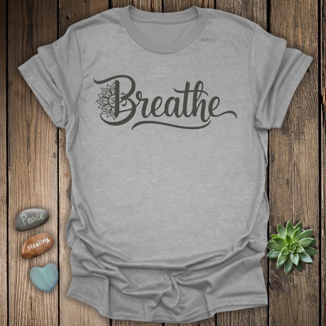 Breathe Mandala Lotus Om Yoga T-Shirt