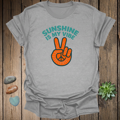 Sunshine Is My Vibe Shirt – Retro Peace Sign Graphic Tee